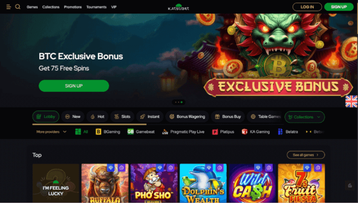 Katsubet webpage