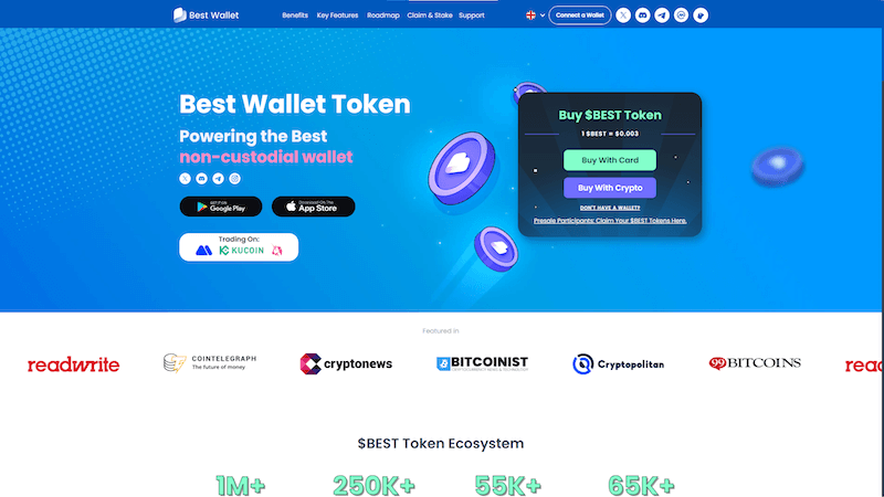 BestWallet webpage