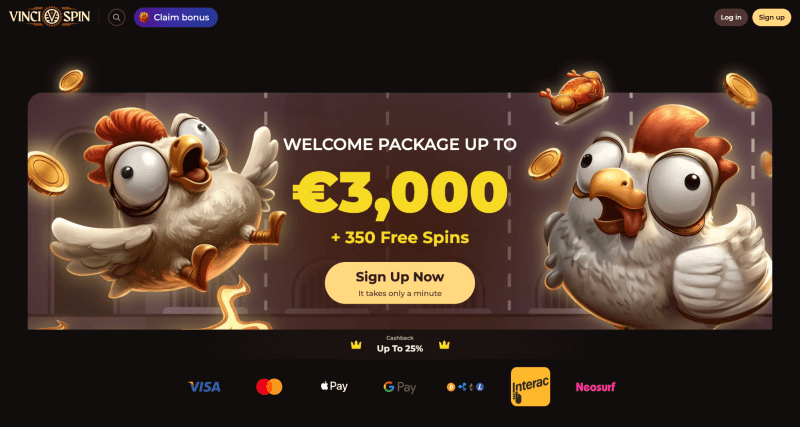 VinciSpin webpage